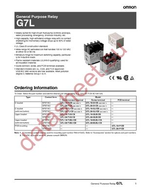 G7L-1A-TUB-J-CB-AC24 datasheet  